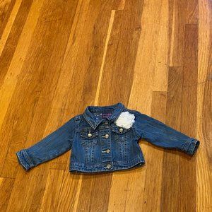 Jean Jacket Infant Girl W/Flower Snap Close 18M OshKosh